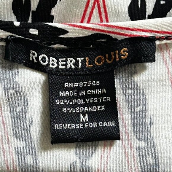 NWOT Robert Louis Zigzag Pattern Cold Shoulder Dress, Medium - Picture 5 of 6